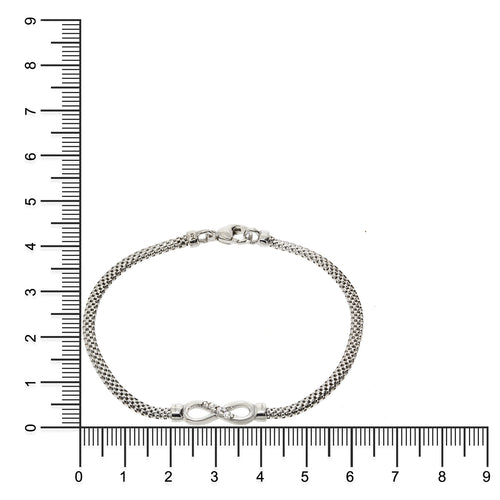 Gemvine Sterling Silver Infinity Bracelet in Silver