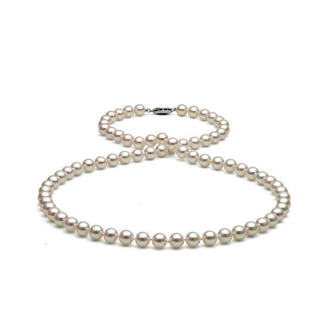 Gemvine Silver Ladies Freshwater Pearl Necklace in 5 mm Pearls