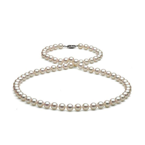 Gemvine Silver Ladies Freshwater Pearl Necklace in 8 mm Pearls