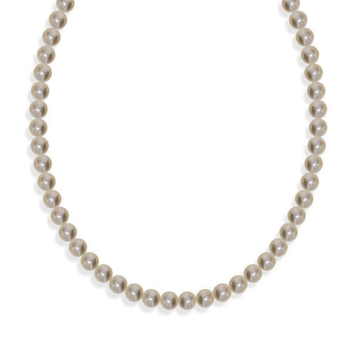 Gemvine Silver Ladies Freshwater Pearl Necklace in 5 mm Pearls