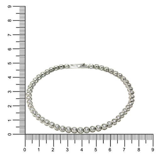 Gemvine Sterling Silver Classic Tennis Bracelet