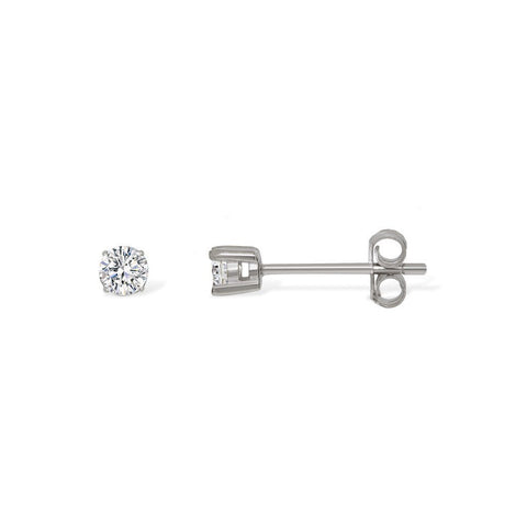 Gemvine Sterling Silver Micro Pave Cushion CZ Stud Earrings